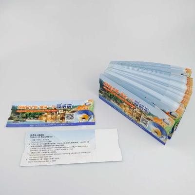 China Custom Printing Airport Thermal Paper Casino Tickets Museum Ticket for sale