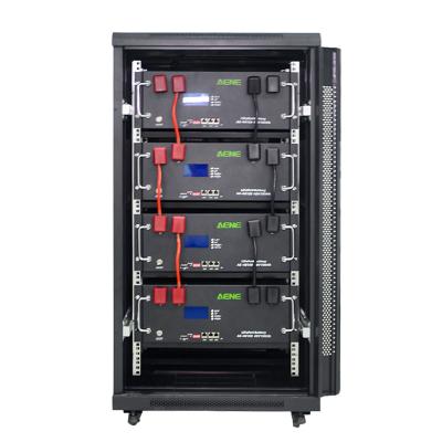 China Home appliances 51.2V 100Ah lifepo4 battery cabinet home use lifepo4 battery solar power energy storage system 100ah 200ah OEM cabinet package for sale