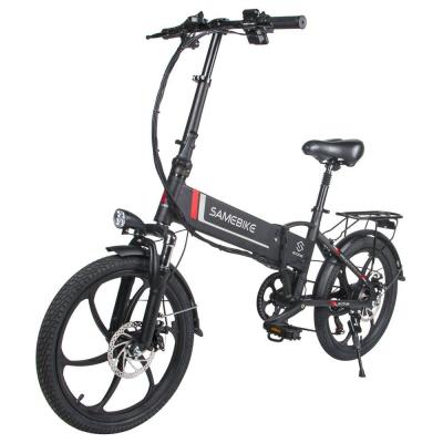 China Aluminum Alloy [EU Stock] Samebike 20LVXD30 Portable Folding Bike 350W Intelligent Electric Moped Motor Max 35km/h 20 Inch Tire - Black for sale