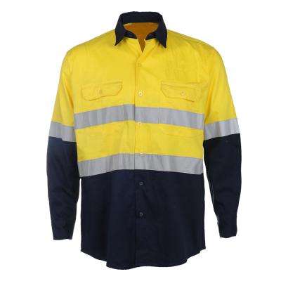 China Multiple Application Wholesale Construction Scenes High Visibility Long Sleeve Safety Reflective Shirts for sale