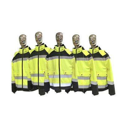 China Two Tone High Visibility Hi Jacket Strength Construction Safety Fluorescent Reflective Jacket For Engineer for sale