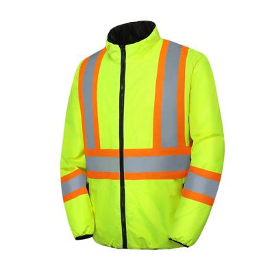 China Water Proof Mens Safety Padded Waterproof Winter Outdoor Hi Vis Reversible Safety Jacket Reflective for sale