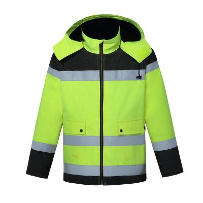 China Water Proof Hi-force Safety Vest Winter Safety Waterproof Reflective Jacket With Zipper Reflective Jacket For Men for sale