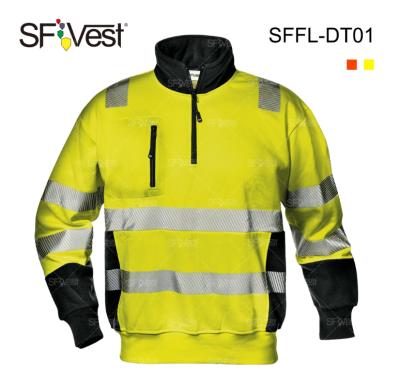 China 55% cotton and 45% polyester plush fabric wholesale winter reflective windproof outdoor cotton and polyester fabric man's high visibility sweatshirts for sale