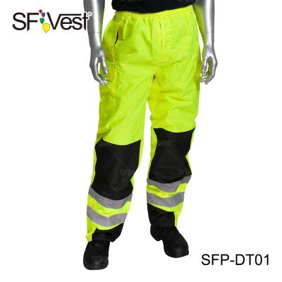 China Wholesale Plus Size ANSI Workplace Visibility Work Man Two Tone Waterproof Reflecting Pants High for sale