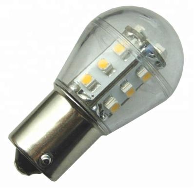 China Small Tiny Automotive Moistureproof Globe BAY15D LED Marine Bulb Cool White 6000K for sale