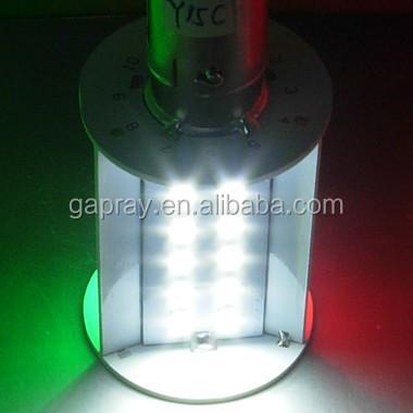 China 10-30VDC Three Color BAY15D LED Marine Navigation Light For Boat Y15C-36DRGCW-30D for sale