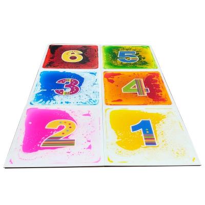 China High Load Bearing Capacity Up To 120kg Educational Toys 2022 Sensory Liquid Tiles Kids Color 3d Liquid Floors Art Toys Mat Design For Preschool Children for sale