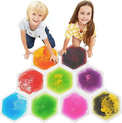 China New Environmentally Friendly Children's Playground Mat 3D Tile Liquid Color Liquid Color Play Kid Matt Vinyl Kids Floor Tile for sale