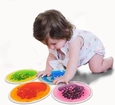 China Eco-Friendly Non-Toxic Removable Sensory Liquid Floor Tiles Puzzle Non-Toxic Sensitive Educational Toys Lava Flooring Jelly Flooring For Kids for sale