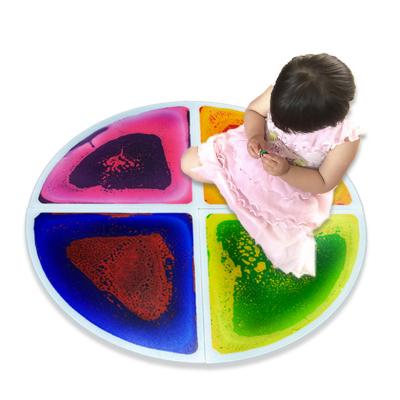 China Special children's propeller-shaped sensory training liquid tile of environmentally friendly PVC liquid tile floor for sensory training for sale