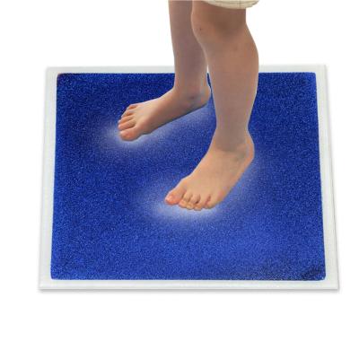 China High Load Bearing Capacity Up To 120kg Montessori Educational 3D Autism Sensory Equipment Golden Color PVC Toys Dance Floor Tile Liquid Lava Indoor Play Mat For Kids for sale