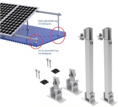 China Solar mounting systems High quality Tin Tile Metal roof Solar Roof Mounting Bracket Adjustable Rear Leg & Front Leg for sale