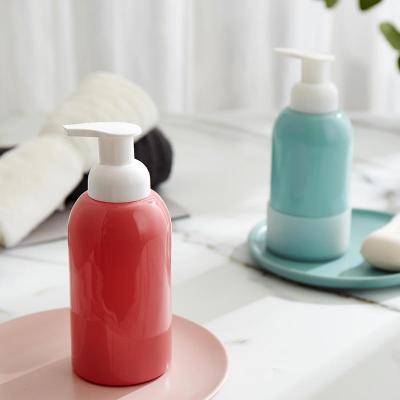 China Foam Soap Dispenser Kitchen Soap Dispenser Bottle 375ml Clear Empty Round Glass Bottles Thick Foam Soap Dispenser Bottle for sale