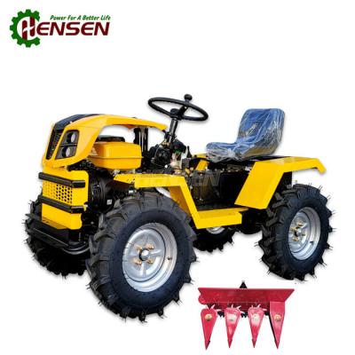 China Voltijdse landbouwtractor met reaper benzine mini-tractor 4x4 Te koop