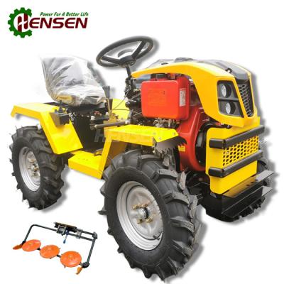 China 12-18 PS Mini-Traktor mit Vierradantrieb Kleiner Diesel-Grasentraktor zu verkaufen