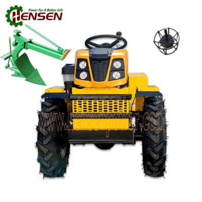 China 4WD Reversible Small Ploughing Tractor Gasoline Small Scale Farming Tractors for sale