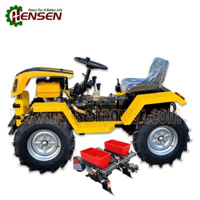 China 4x4 benzine tractor 18 pk multi-purpose mini-tractor met maïszaaier Te koop