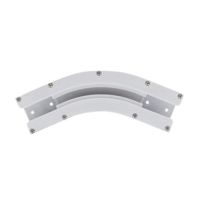 China NT-A005 iron curtain track electrical curtain rail connector, 135 degree curved curtain track rail connector for sale