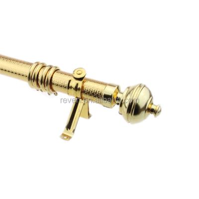 China Wholesale 35mm Metal Gold Window Curtain Pipe With Curtain Rod Accessories for sale