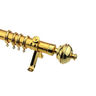 China Hot Selling Golden Curtain Pole in Good Quality Many Styles, European Living Room Curtain Rod for sale