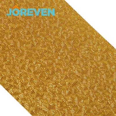 China Moisture Proof Gold Color Self Adhesive Wrapping PVC Coated Curtain Pipe Paper For Home Decoration for sale