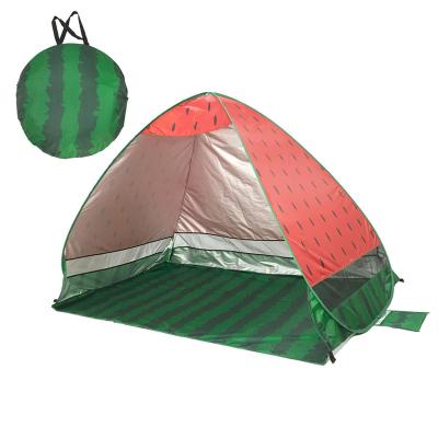 China Wholesale Waterproof /Stocked Watermelon Style Instant UV/Noise Protection Up Tent Beach Shade Portable Anti UV Beach Tent for sale