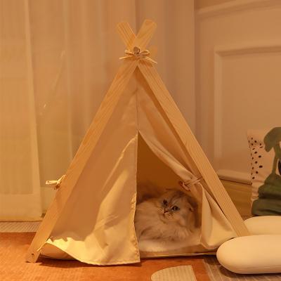 China Wholesale Portable Outdoor Foldable Dog Breathable Cat Beds Pet Tent Canvas Pet Nests Tent for sale