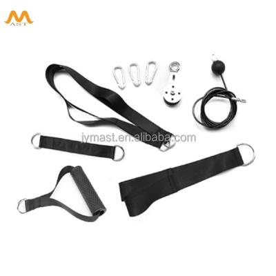 China Nylon Hand Strength Gym Training Equipment Pin Lifting Arm Biceps Triceps Loading Rope Home DIY Fitness Pulley Cable Attachment System for sale