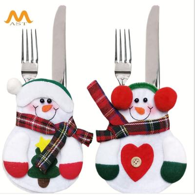 China Many Christmas Tableware Cover Decoration Knife And Fork Sleeve Ornament Ensures Receiving Bag for sale