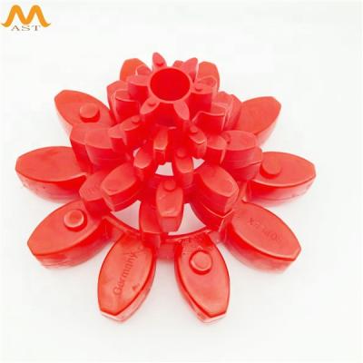 China Building Material Stores GR16-GR180 HRC/GR Red Customized Polyurethane Plum Blossom Elastomer PU Coupling Pad for sale