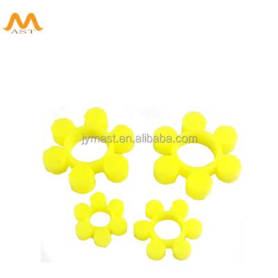 China Material of Construction Shops Yellow Color MT1-MT13 PU Couplings Quintuple Cushion Coupling 95A Elastic Coupling Pad for sale