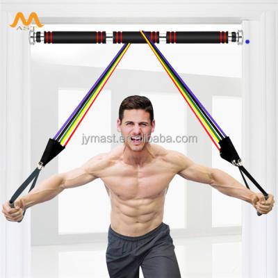 China 11Pcs Band Set Muscle Strength Training Resistance Band Pull Rope Yoga Exercise Bands Workout Elastic Bands Home Fitness Equipment for sale