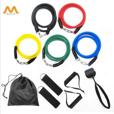 China Band in Running 11pcs/set Pull Rope Fitness Exercise Resistance Bands Latex Tubes Pedal Test Program Yoga Workout Sport Training Rope for sale