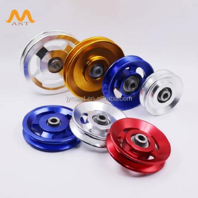 China Gym Plastic Aluminum Pulley OD70mm 88mm 90mm 100mm 105mm 110mm 120mm With Hollow Holes Fitness Pulley Without Holes Pulley for sale