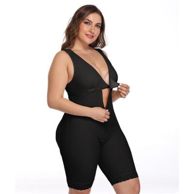 China Breathable Fat Control Shapewear Women Plus Full Waist Body Shaper Zipper Corset Slimming Jumpsuit for sale