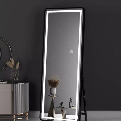 China Modern High Quality Wall Mounted Backlit Floor Full Length Dressing Mirror With Led light for sale