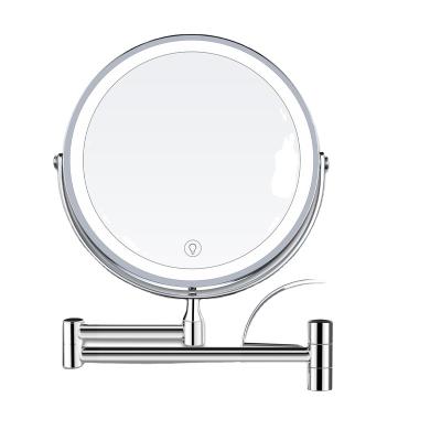 China Modern New Modern Unique Designer Round Touch Screen Smart Led Bathroom Mirror Wall Makeup Mirror for sale