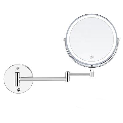 China Modern 10x Magnifying Mirror For Shaving 360 Rotate Cosmetic Mirror Wall Mounted Mirror Hotel Use for sale