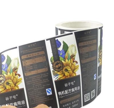 China Waterproof private labels olives / frying oil for plastic / glass bottle in roll for sale