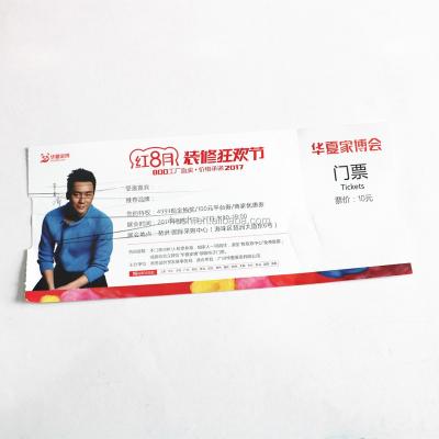 China Gift.Shopping.Food.Candy. P.-V. Hot-selling agriculture paperless, entrance ticket printing with single sheet, double coated art paper for sale