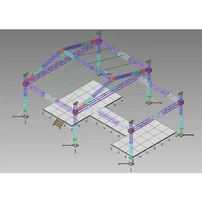 China 6082-T6 / 6061-T6 Aluminum Alloy Stage Aluminum Assembling Spit Lighting Roof Truss System For Outdoor Performance for sale