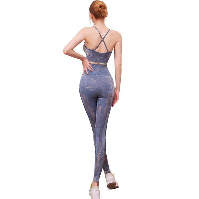 China New Stain Breathable Mesh Stitching Sports Trousers High Elastic Women's Yoga Pants for sale