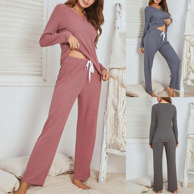 China Fashion Brand Breathable Pajamas Lounge Sets Women Polyester Casual Breathable Home Wear for sale