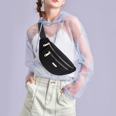 China Outdoor Water Proof Custom Women Travel Belts Pussy Bag Waist Metal Logo Chest Working Bag With Adjustable Strap for sale