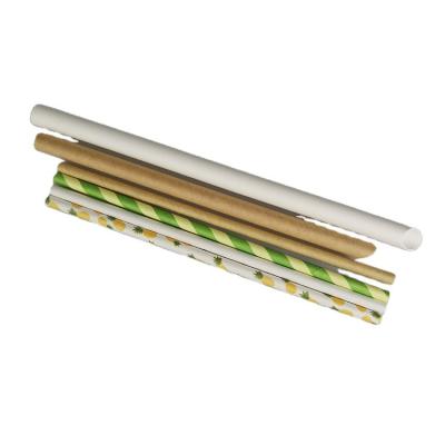 China Disposable Eco Friendly Stocked Biodegradable Biodegradable Paper Drinking Straw Recycled Disposable Individually Packaged Paper Straw for sale