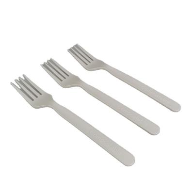 China Disposable Eco Friendly Stocked Biodegradable disposable plastic cutlery set fork spoon and napkin in OPP bag for restaurant logo for sale