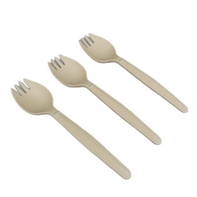 China Disposable Eco Friendly Stocked Biodegradable Disposable Clear Plastic Cutlery Set for Home Party Wedding Include Fork Knife and Spoon for sale