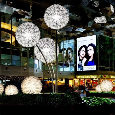 China Customizable Acrylic Dandelion Fireworks Solar Power Lawn Lamp Park Lawn Atmosphere Lamp Landscape Party Outdoor Rainproof Lamp for sale