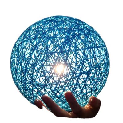 China Party decorations and wicker weaving ball willow ball kindergarten kindergarten hallway ball decoration color lights factory direct sales rattan colorful ball for sale